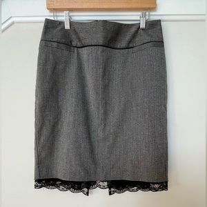 Forever 21 lace-trim pencil skirt